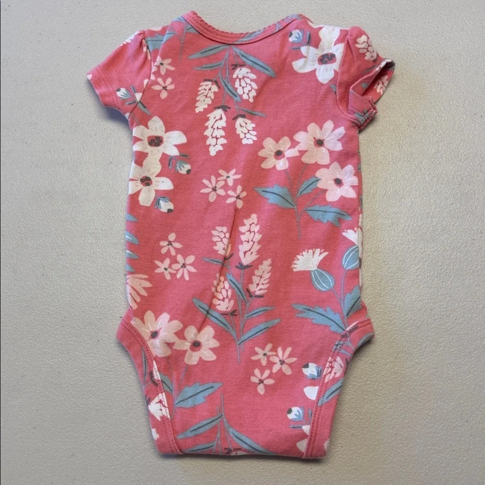 Carters Pink Floral Bodysuit